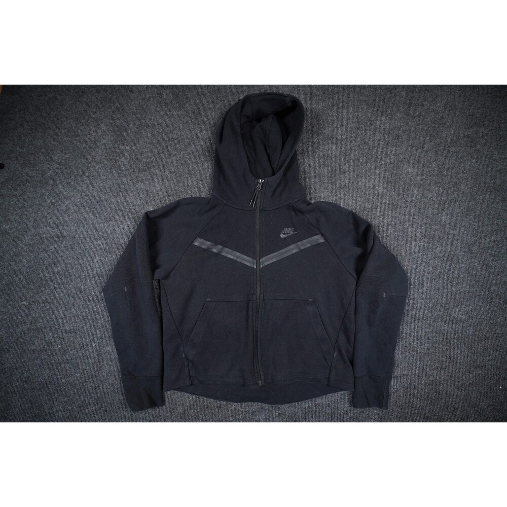 Nike Women's Tech Fleece Full-Zip Jacket Black/ DK. Grey CW4298-010 Size S